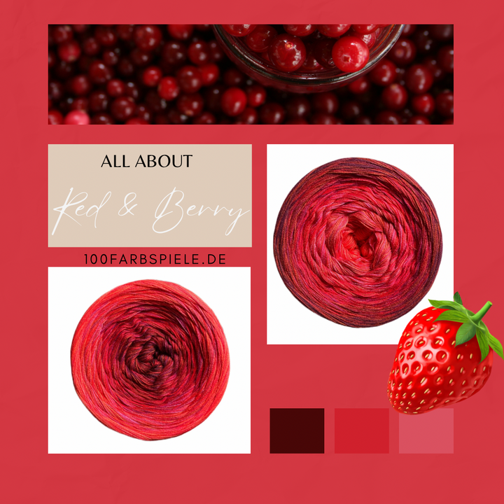 ** ALL ABOUT RED & BERRY ** Unikat - 100Farbspiele