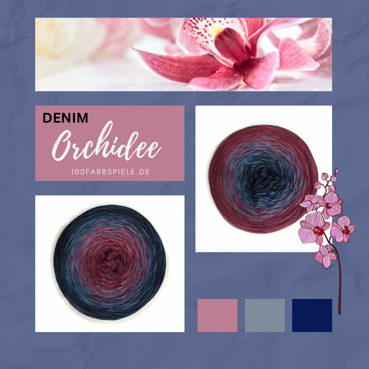 * DENIM ORCHIDEE * Unikat Classic&PREMIUM - 100Farbspiele