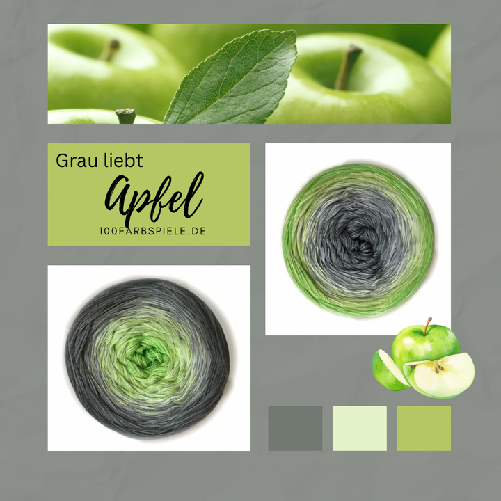 ** GRAU LIEBT APFEL ** Unikat Classic&PREMIUM - 100Farbspiele
