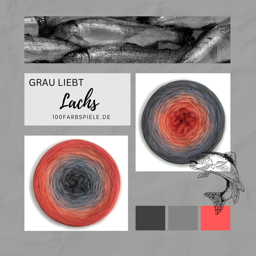 **GRAU LIEBT LACHS ** Unikat Classic&PREMIUM - 100Farbspiele