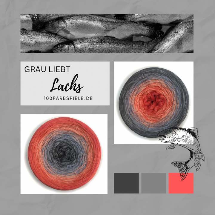 **GRAU LIEBT LACHS ** Unikat Classic&PREMIUM - 100Farbspiele