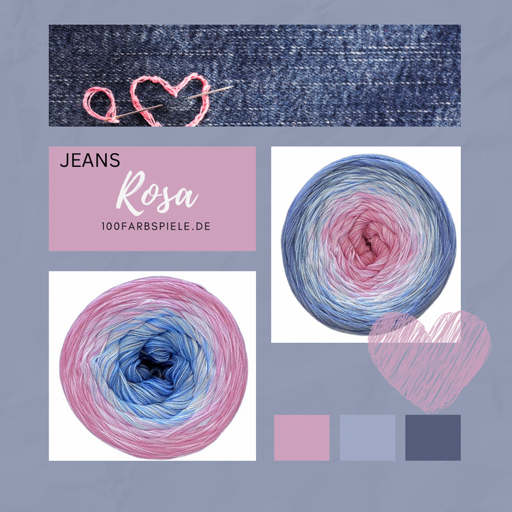 ** JEANS ROSA ** Unikat Classic&PREMIUM - 100Farbspiele