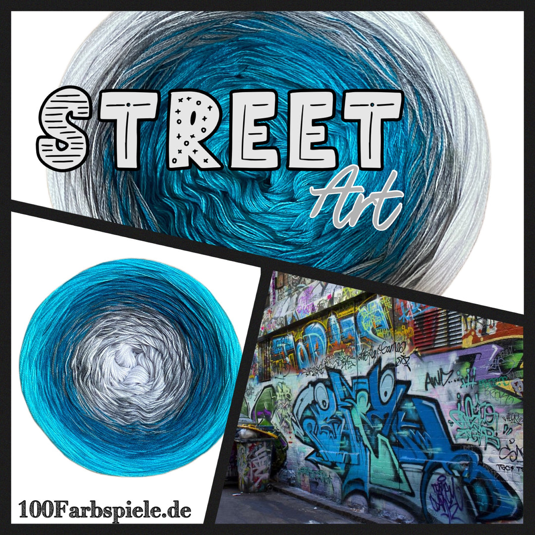 * STREET ART TÜRKIS * Unikat Classic&PREMIUM - 100Farbspiele