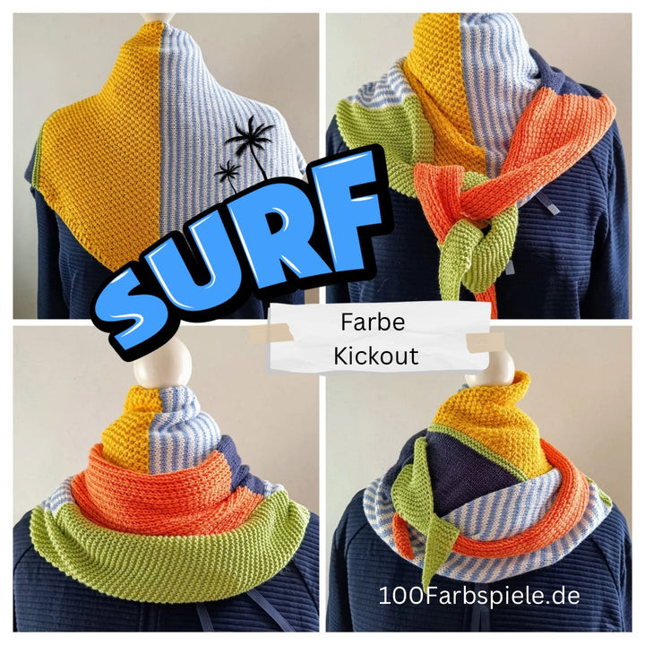 SURF - Das Männertuch - mit Anleitung und Label - 100Farbspiele