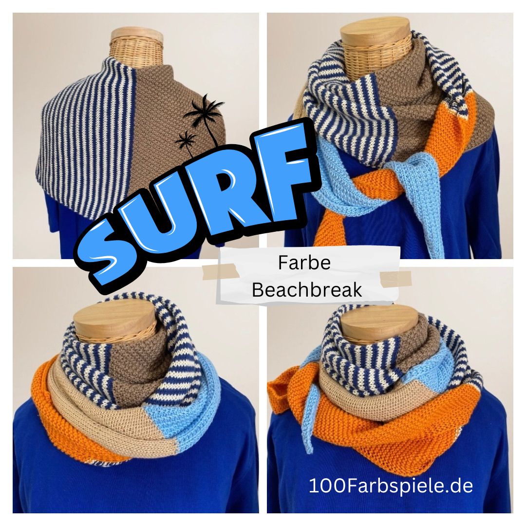 SURF - Das Männertuch - mit Anleitung und Label - 100Farbspiele