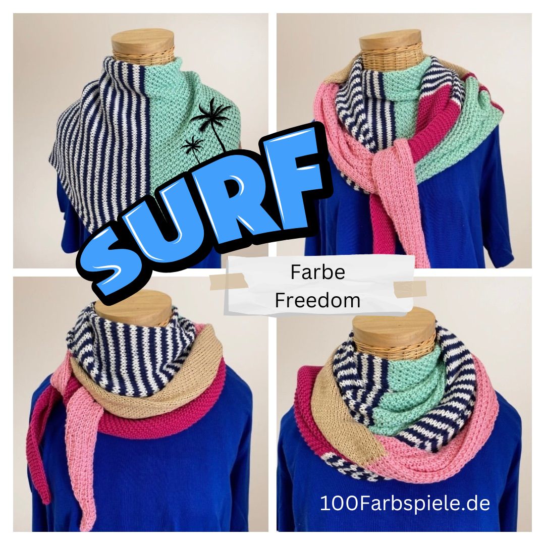 SURF - Das Männertuch - mit Anleitung und Label - 100Farbspiele