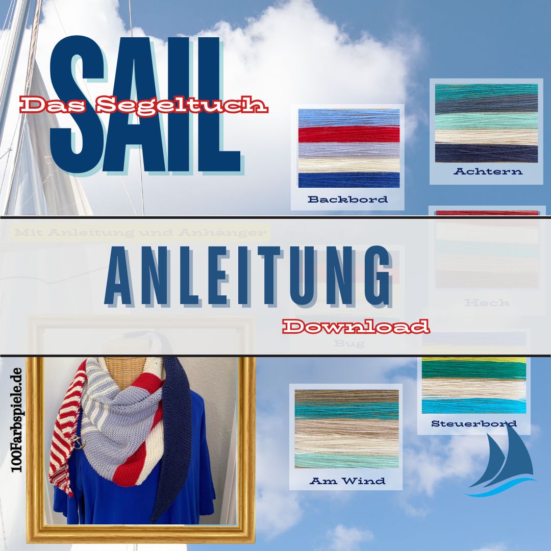 100Farbspiele Strickanleitung SAIL - Das Segeltuch - DOWNLOAD - 100Farbspiele