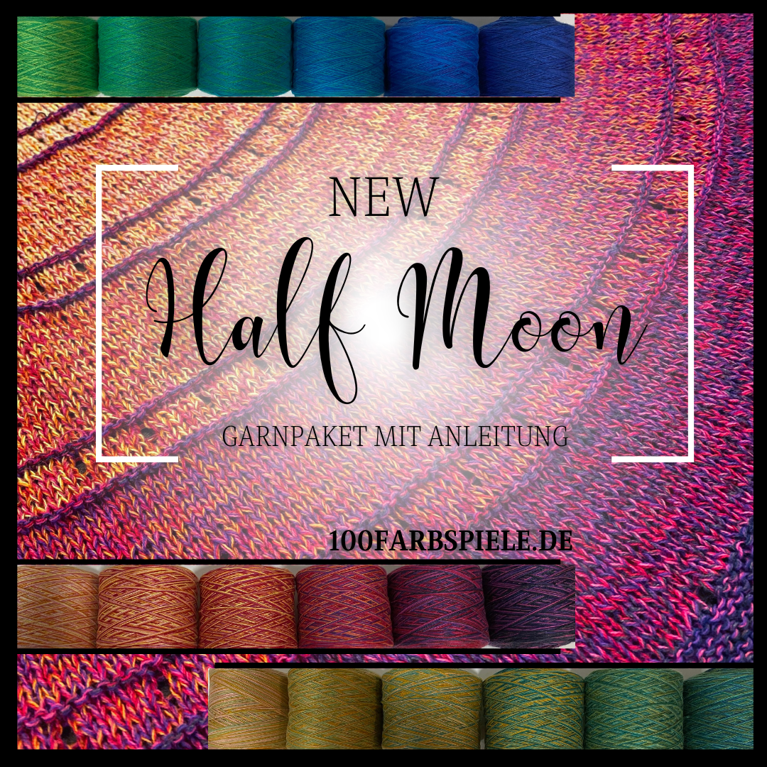 100Farbspiele  HALF Moon  6 Farben in einem Paket mit Anleitung *NEUE Farben*