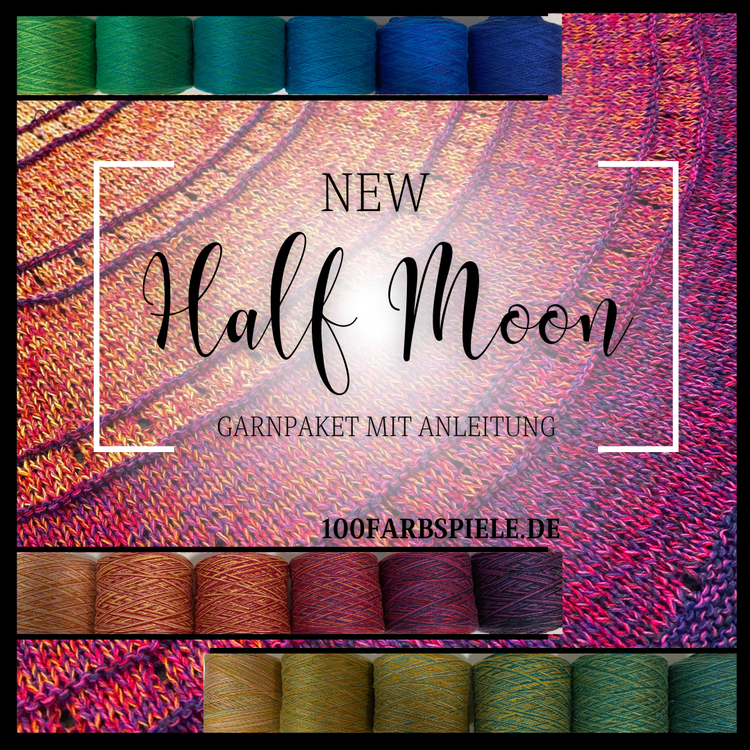 HALF Moon  6 Farben in einem Paket mit Anleitung - 100Farbspiele