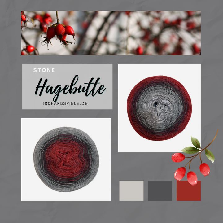 * STONE Hagebutte * Unikat Classic&PREMIUM - 100Farbspiele