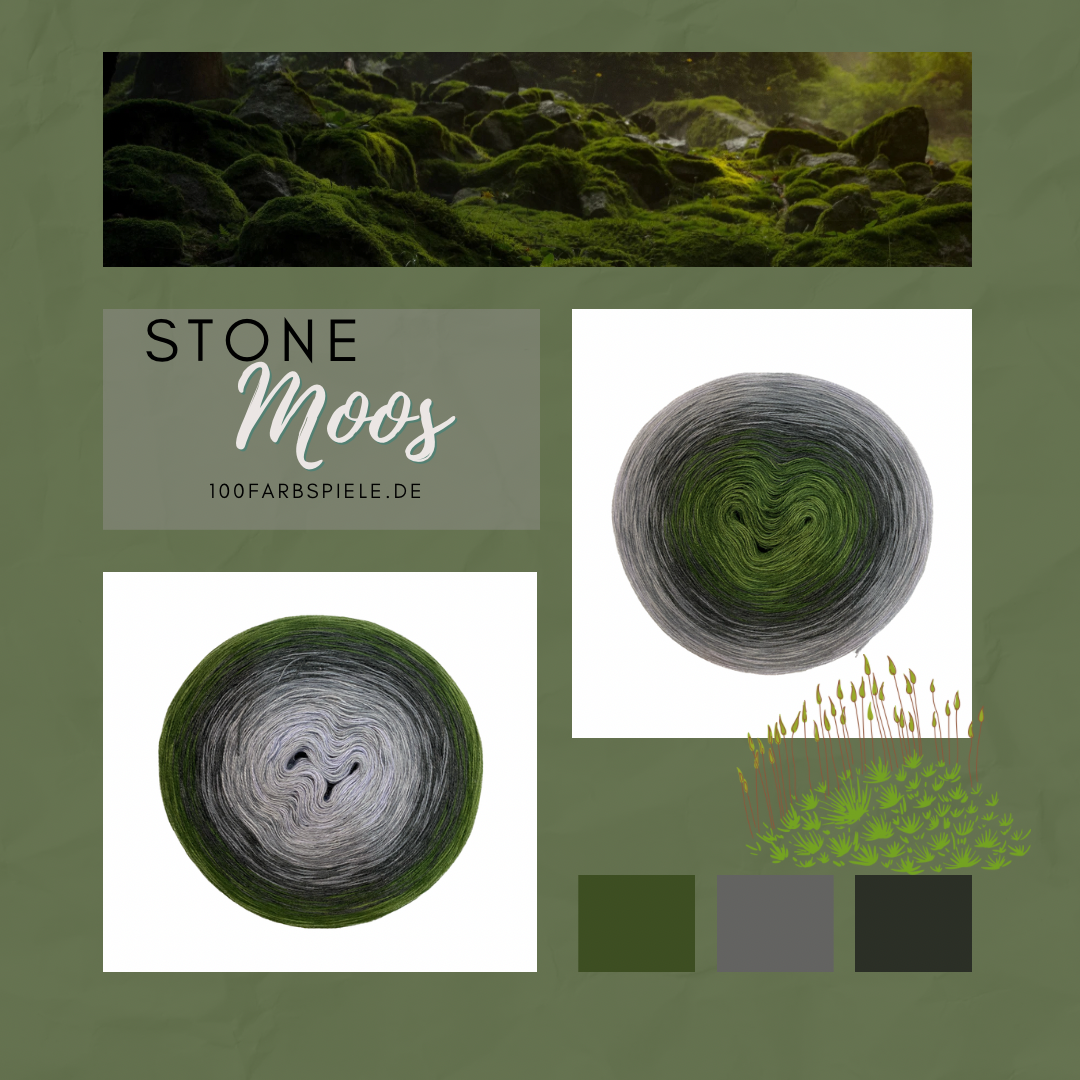 ** STONE Moos ** Unikat  Classic&PREMIUM - 100Farbspiele