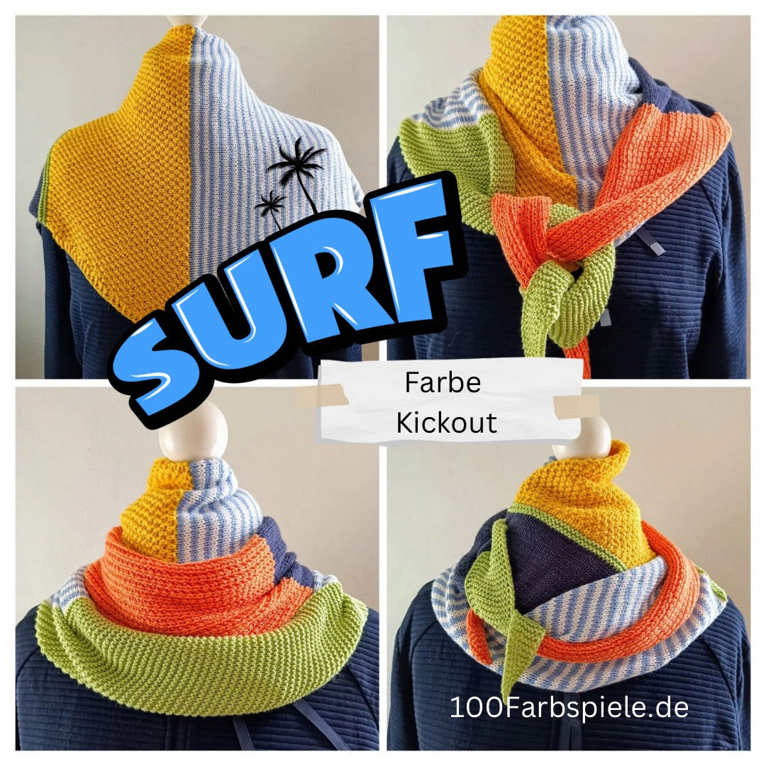 100Farbspiele Strickanleitung SURF - Das Männertuch - DOWNLOAD - 100Farbspiele