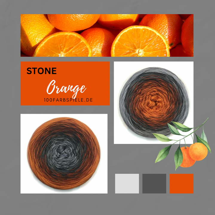 ** STONE ORANGE ** Unikat Classic&PREMIUM - 100Farbspiele