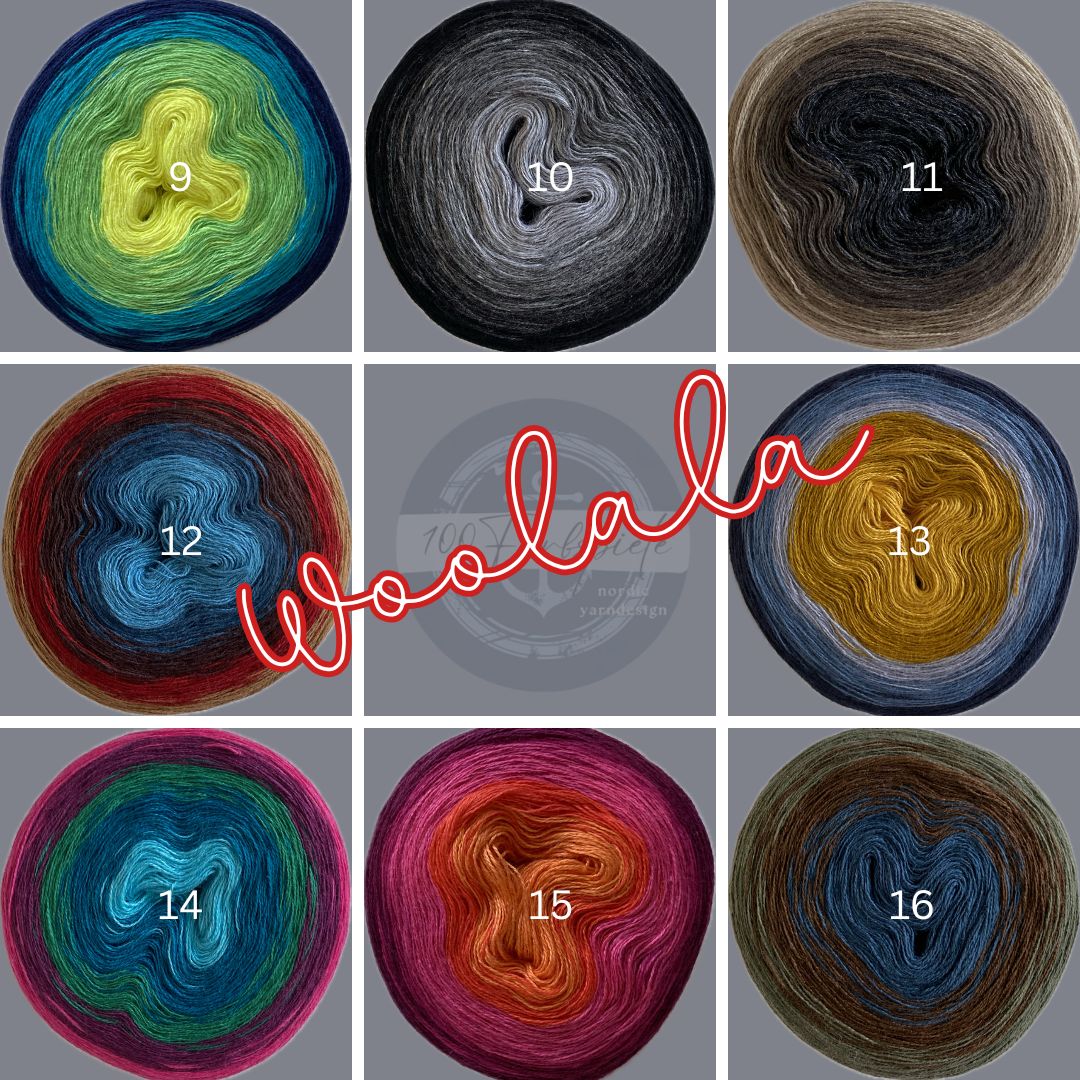Woolala  "Verzaubere Deine Wolle" Unikat Bobbel in 16 Farben