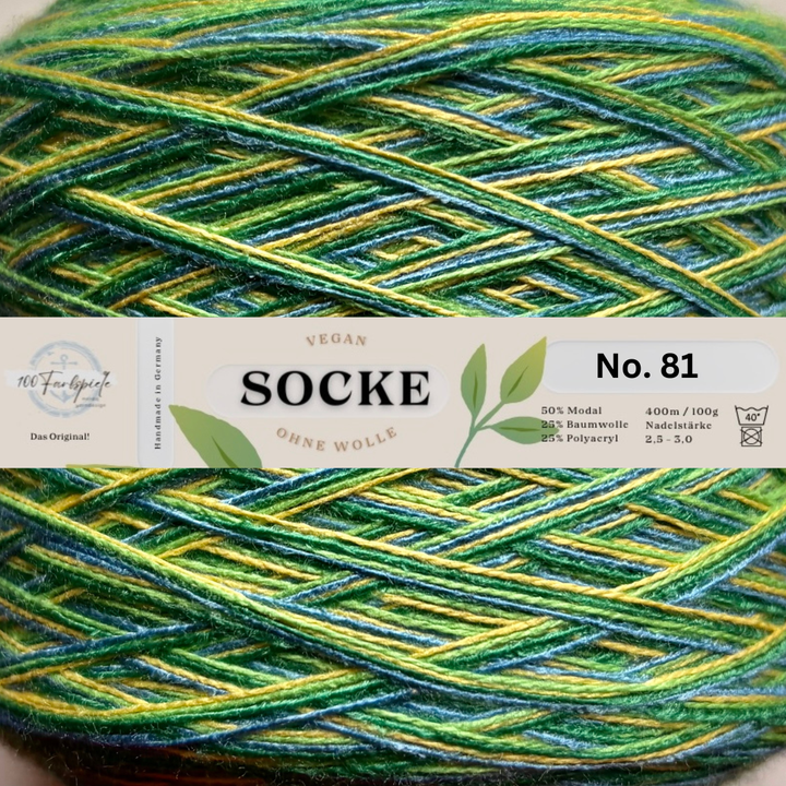 Sockenwolle / Strumpfwolle vegan ohne Wolle  limitiert 6 neue Farben!