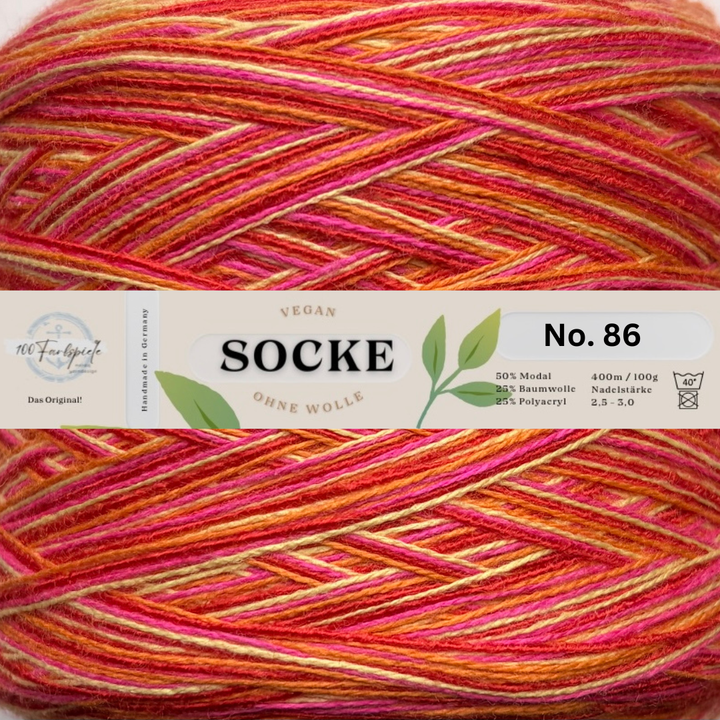 Sockenwolle / Strumpfwolle vegan ohne Wolle  limitiert 7 neue Farben!