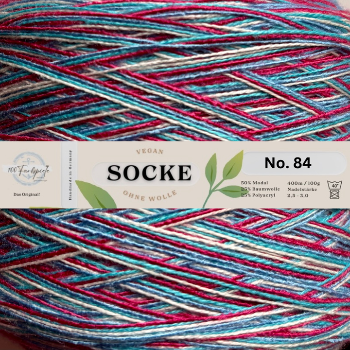 Sockenwolle / Strumpfwolle vegan ohne Wolle  limitiert 6 neue Farben!