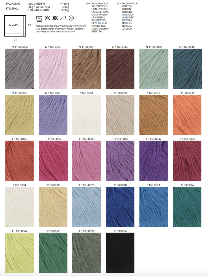 LANGYARNS Venus 170m/50g in 28 Farben