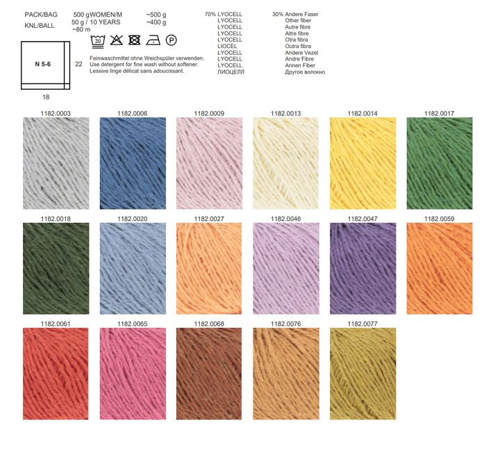 LANGYARNS Ananas+ 80m/50g in 17 Farben *NEU* Sommer 26 - 100Farbspiele