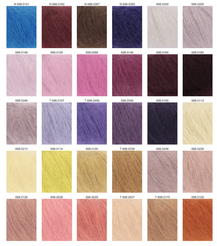 LANGYARNS Mohair Luxe 175m/25g  in 69 Farben - 100Farbspiele