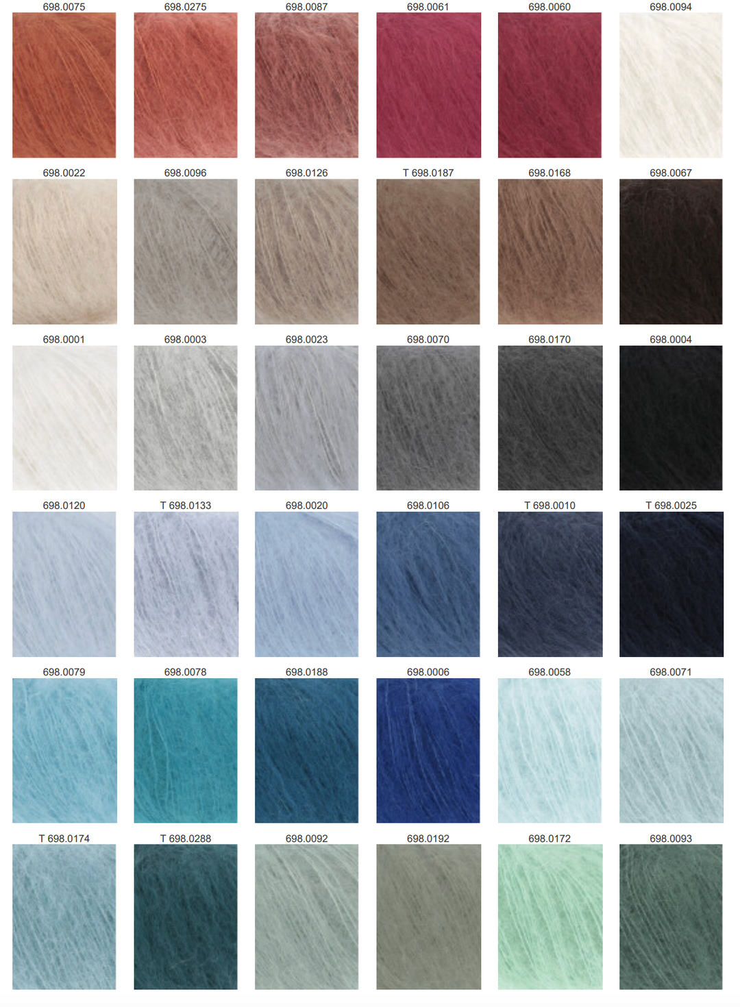 LANGYARNS Mohair Luxe 175m/25g  in 69 Farben - 100Farbspiele