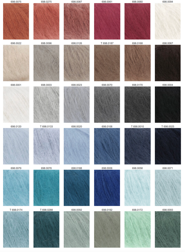 LANGYARNS Mohair Luxe 175m/25g  in 69 Farben - 100Farbspiele