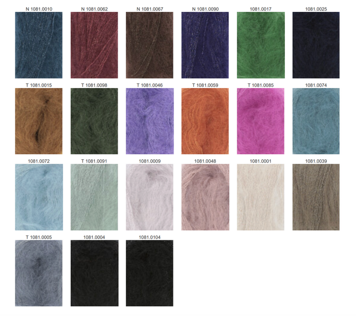 LANGYARNS Lace Lamé  ** Mohair mit Seide und feinem Lurex - 100Farbspiele