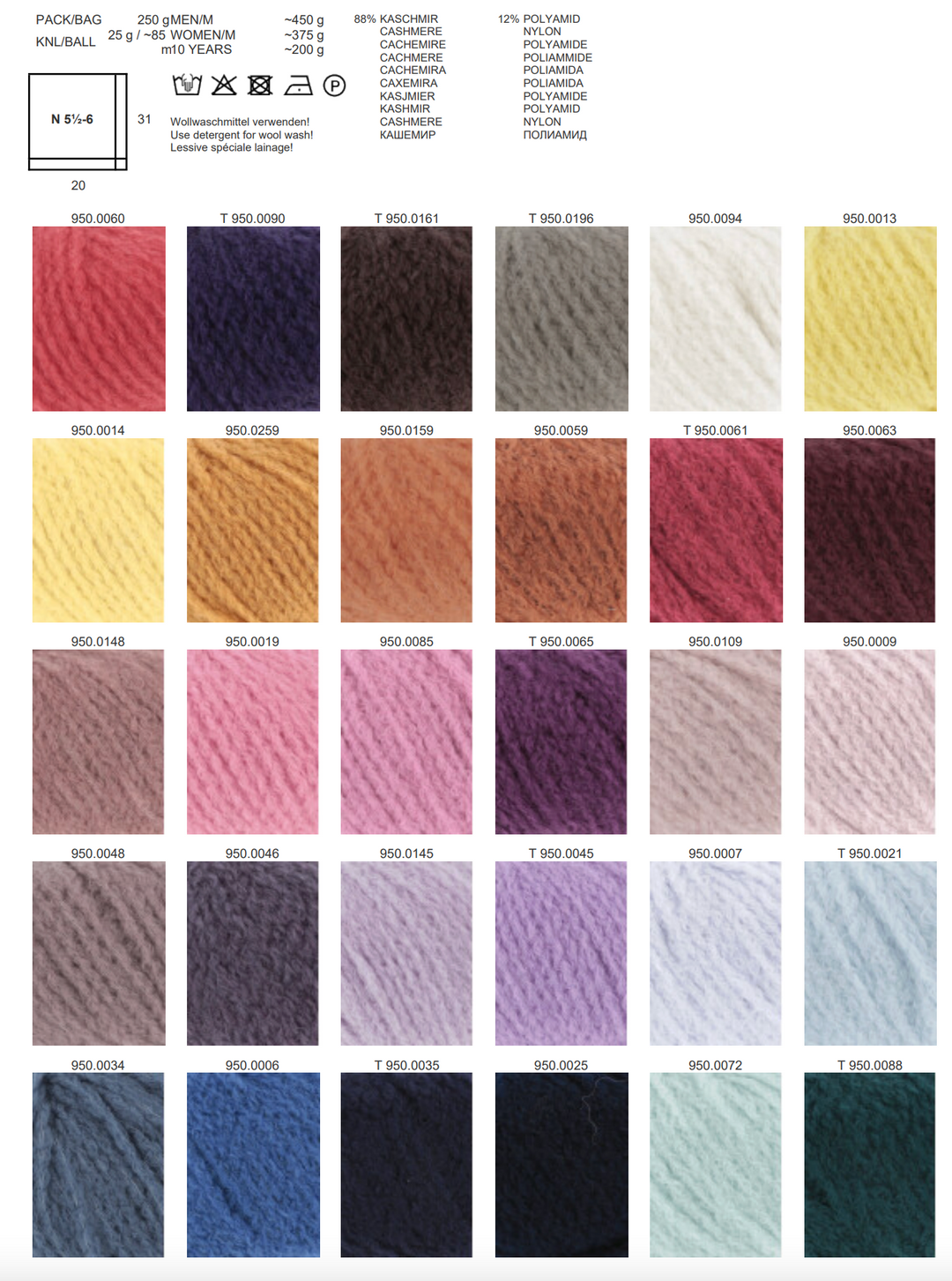 LANGYARNS Cashmere light ** Neue Farben 24/25 **