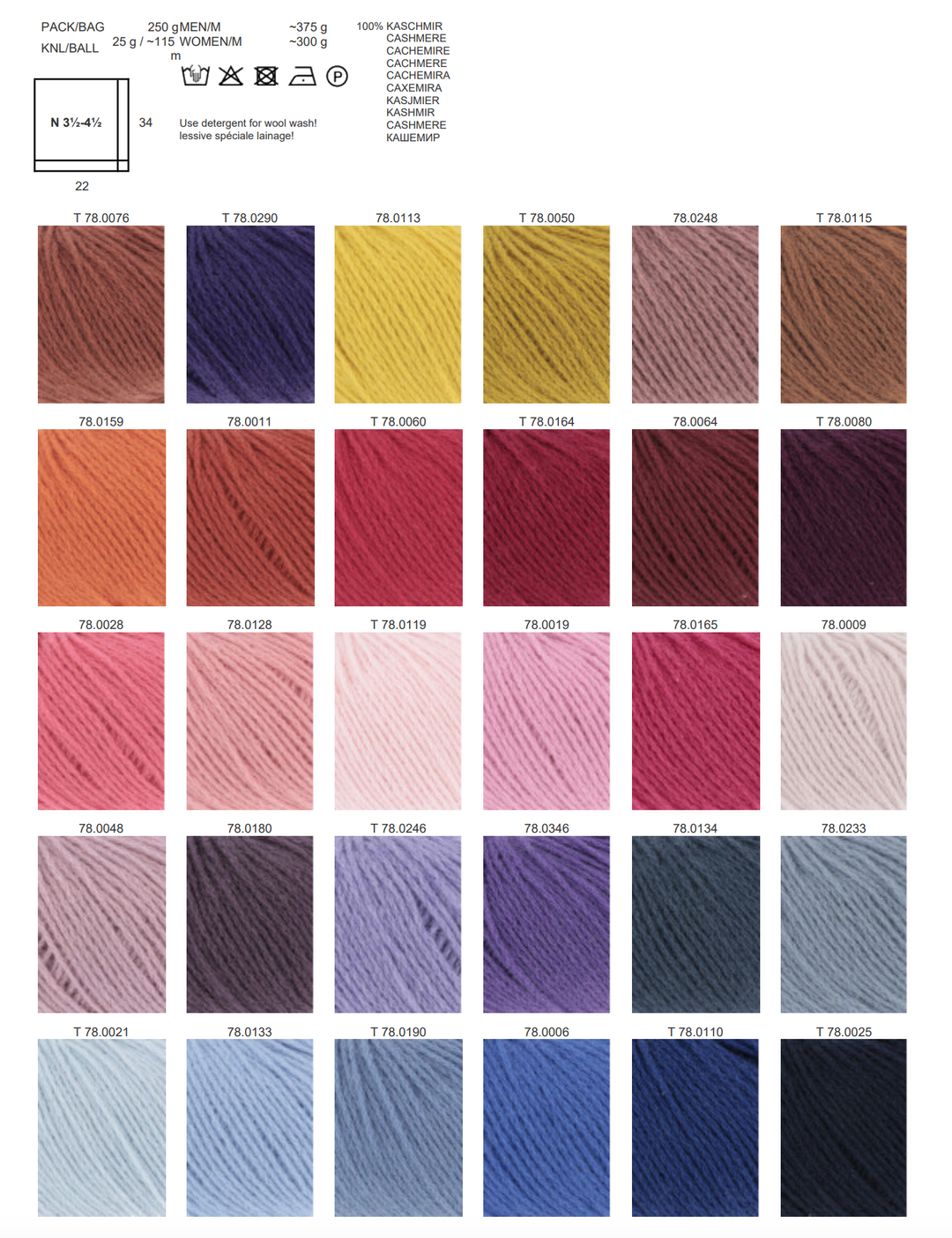 LANGYARNS Cashmere PREMIUM * New Colors 24/25 **