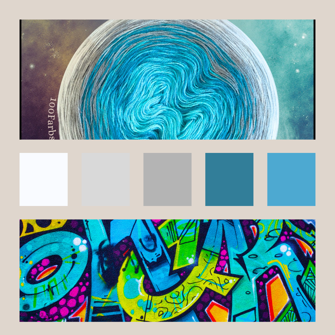 STREET ART TURQUOISE Unique Classic&amp;PREMIUM Bobbel