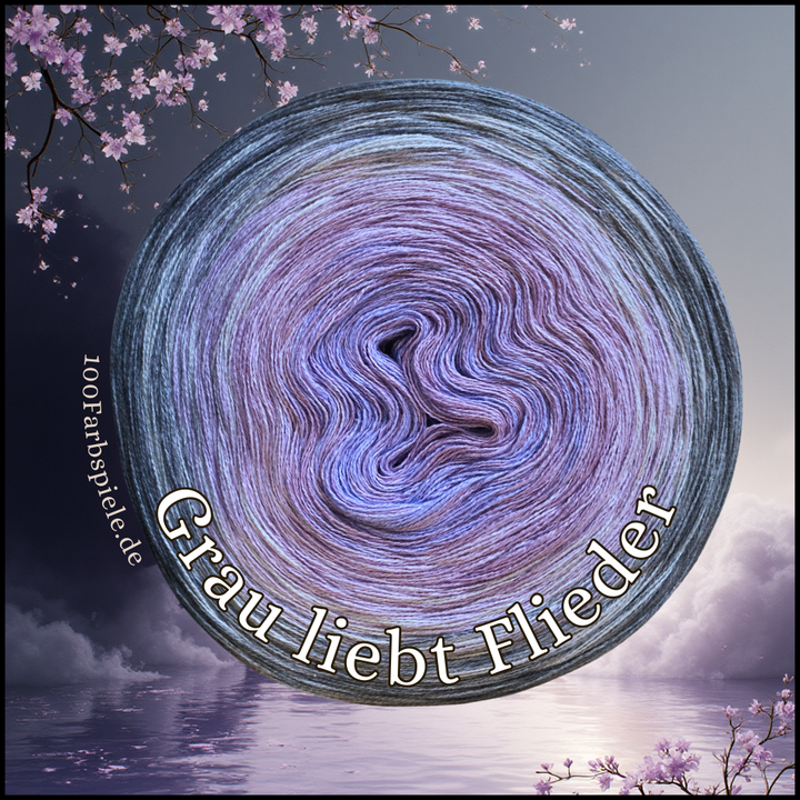 GRAU LIEBT FLIEDER Unikat Bobbel