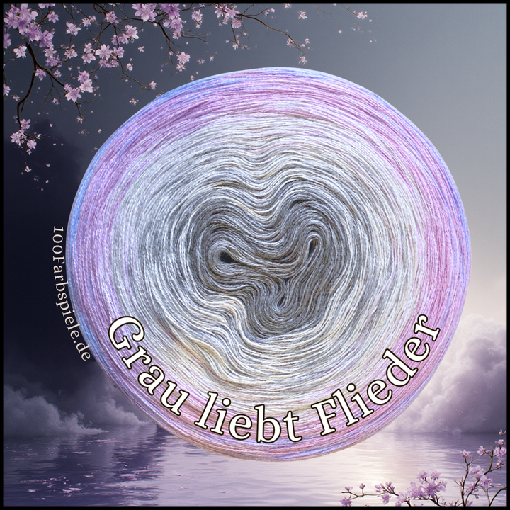 GRAU LIEBT FLIEDER Unikat Bobbel