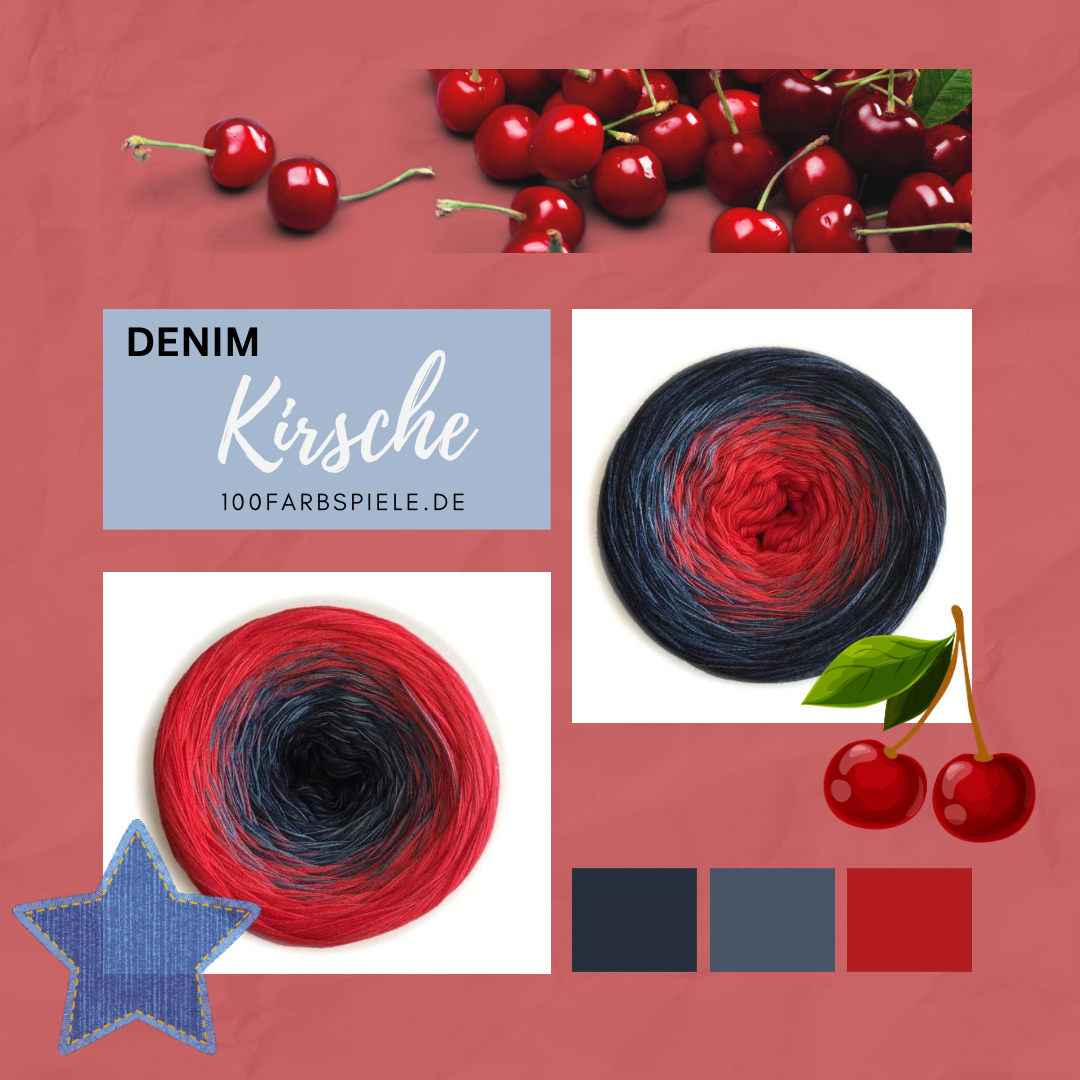 100Farbspiele  Classic&PREMIUM * DENIM Kirsche *