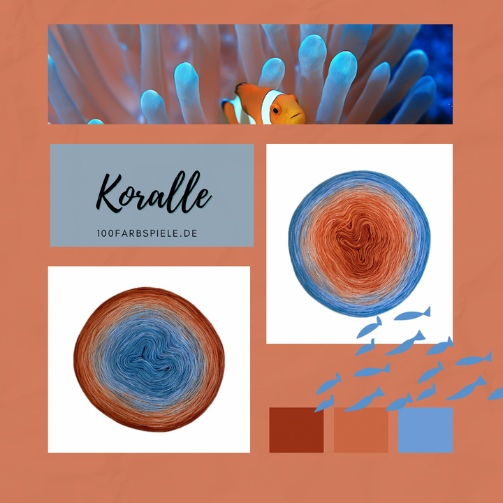 ** KORALLE ** Unikat Classic&PREMIUM - 100Farbspiele