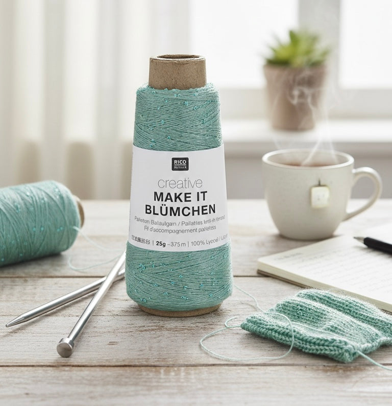 RICO Design "Make it Blümchen" Paillettengarn / Beilaufgarn - 100Farbspiele