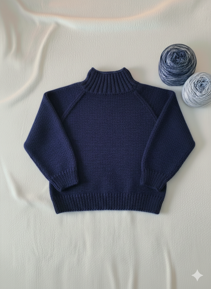 100Farbspiele Strickanleitung " Ebbe&Flut" TopDown Sweater  -DOWNLOAD - - 100Farbspiele