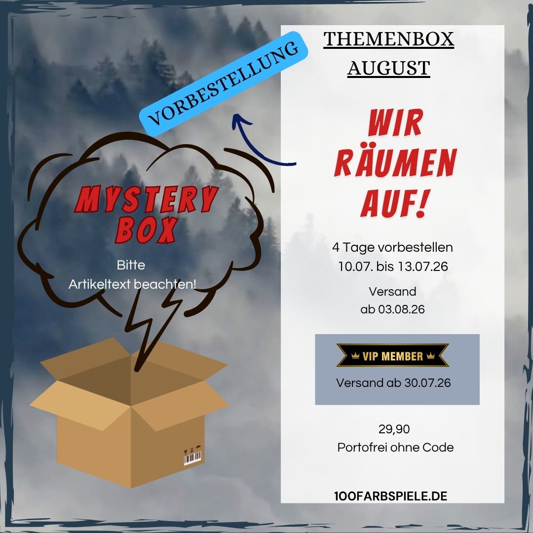 Vorbestellung Themenbox August "Wir räumen auf!" (Mystery Box) - Portofrei - Nur 4 Tage!