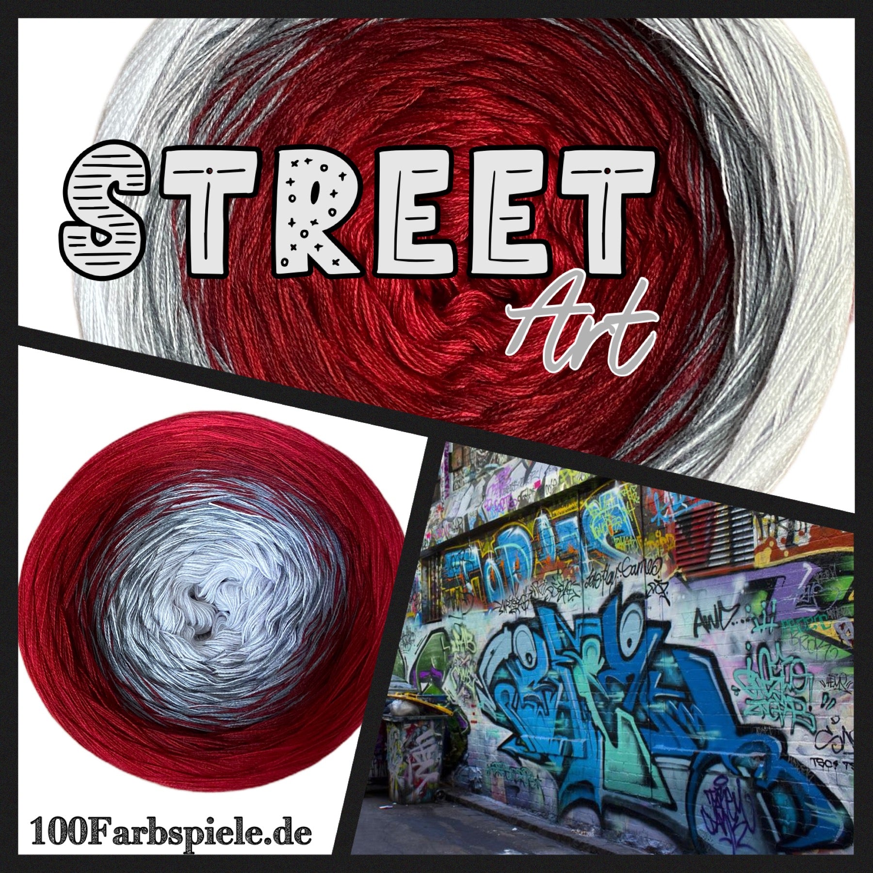 100Farbspiele  Classic&PREMIUM  **  Street ART ** ROT
