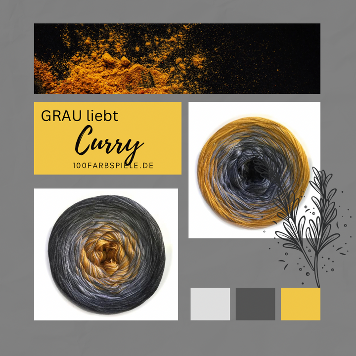* GRAU LIEBT CURRY * Unikat Classic&PREMIUM - 100Farbspiele