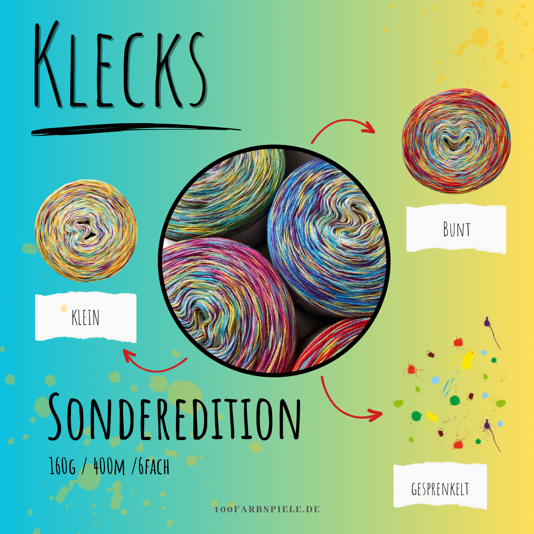 100Farbspiele  Unikat * KLECKS * Sonderedition 6fach