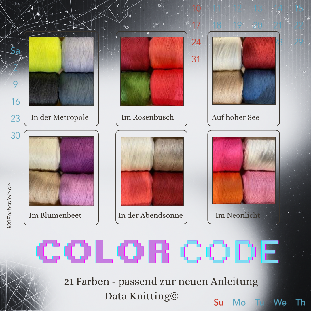 Color-Code | Das Data-Knitting©-Set 100Farbspiele Bobbel - 100Farbspiele