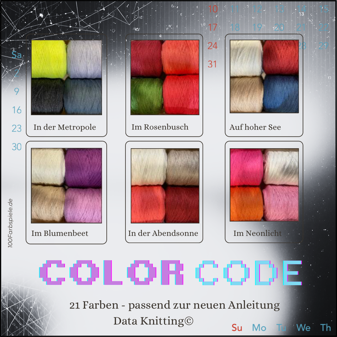 Color-Code | Das Data-Knitting©-Set 100Farbspiele Bobbel Einführungsrabatt 10% - 100Farbspiele