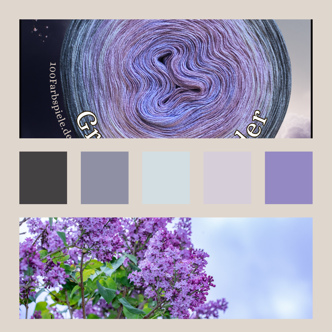 GREY LOVES LILAC Unique Bobble