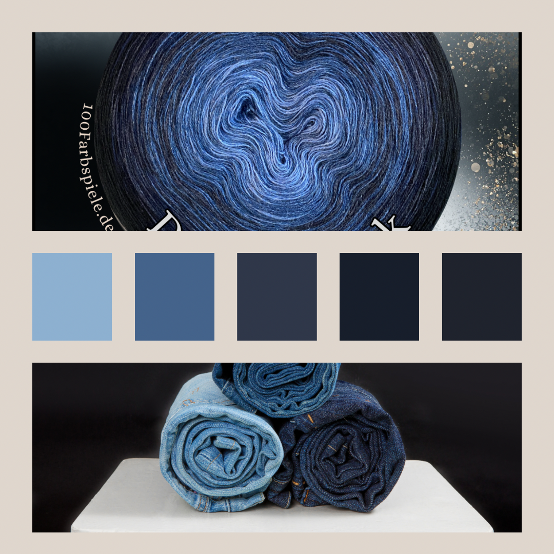 DENIM Black  Unikat * NEU * Classic&PREMIUM Bobbel