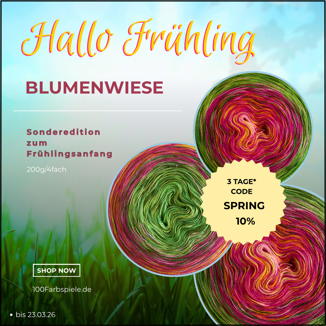 BLUMENWIESE Classic&PREMIUM Bobbel Sonderedition 3 Tage Frühlingsrabatt - 10% - 100Farbspiele