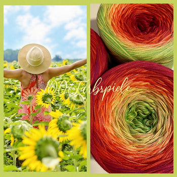 100Farbspiele Strickanleitung Tuch Happiness  - Kostenlos - DOWNLOAD - - 100Farbspiele